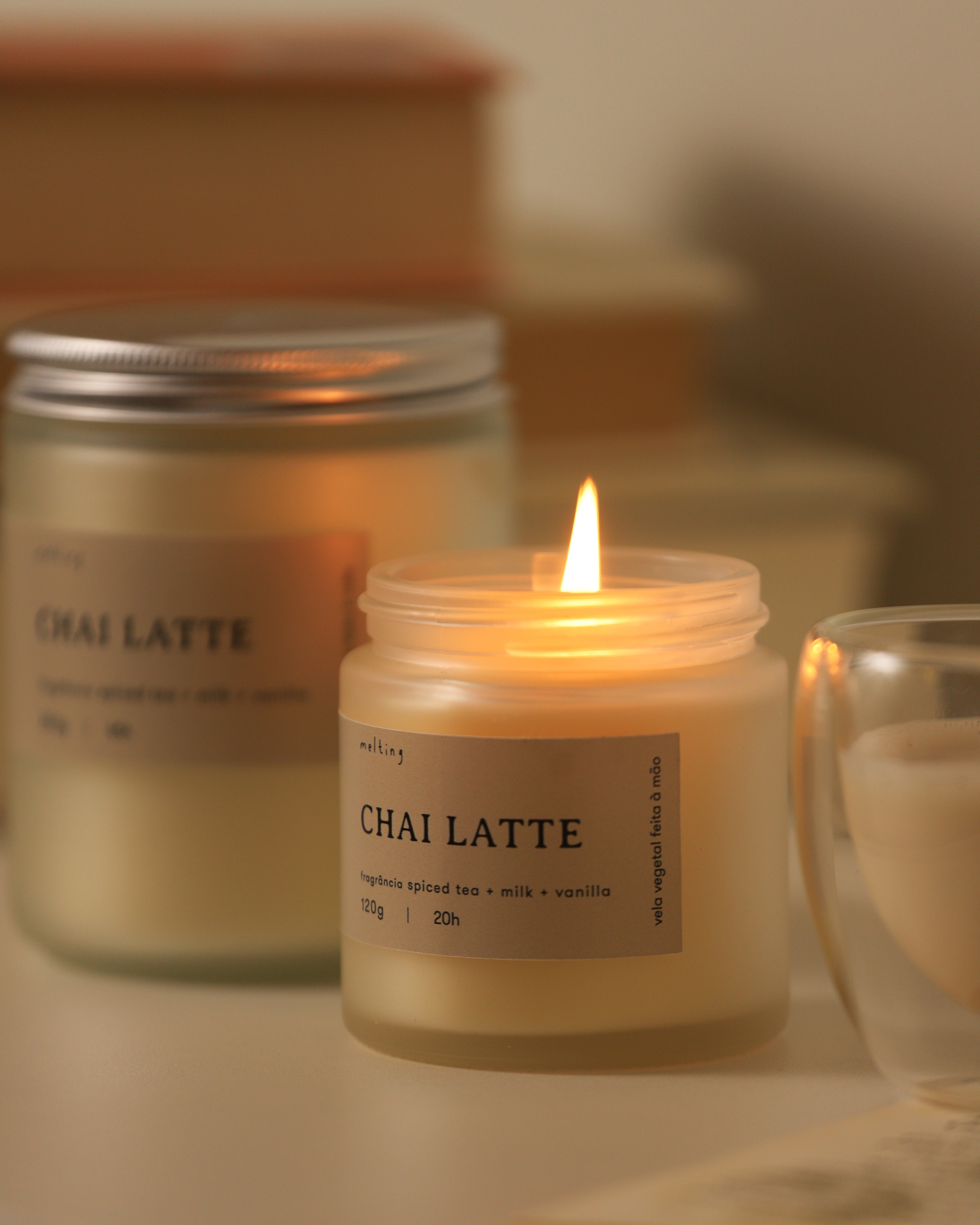 Chai latte | Spiced tea + Milk + Vanilla